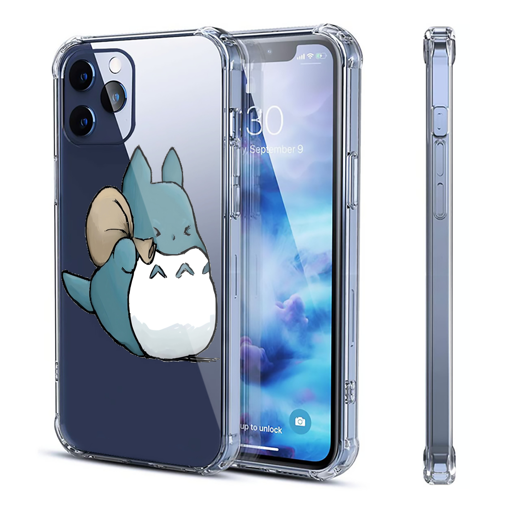 （画像用） となりのトトロ 草壁メイ 草壁サツキ My Neighbor Totoro Satsuki Kusakabe Mei Kusakabe 【iPhone 12シリーズ対応】透明スマホケース（クリアソフトケース）